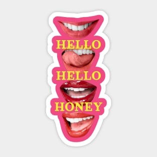 HELLO/FUNNY LIPS Sticker